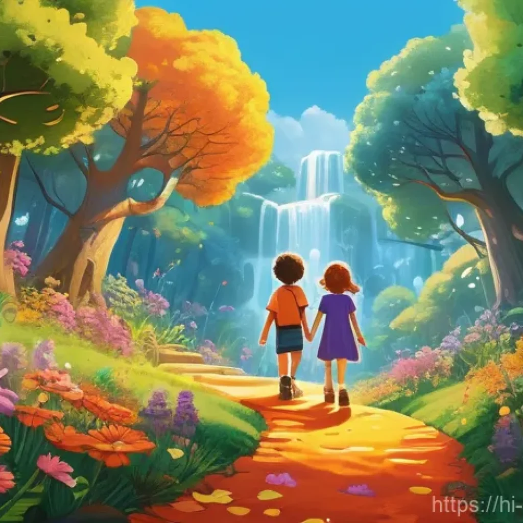 소피루비의 색채 심리학 - **A Vibrant Adventure in Sophie Ruby's World**
    A cheerful, wide-angle illustration depicting Sop...