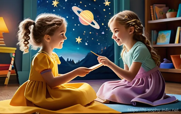 소피루비 시리즈 제작 동기 - **Prompt:** A vibrant, whimsical scene depicting Sophie, a cheerful young girl with bright, inquisit...