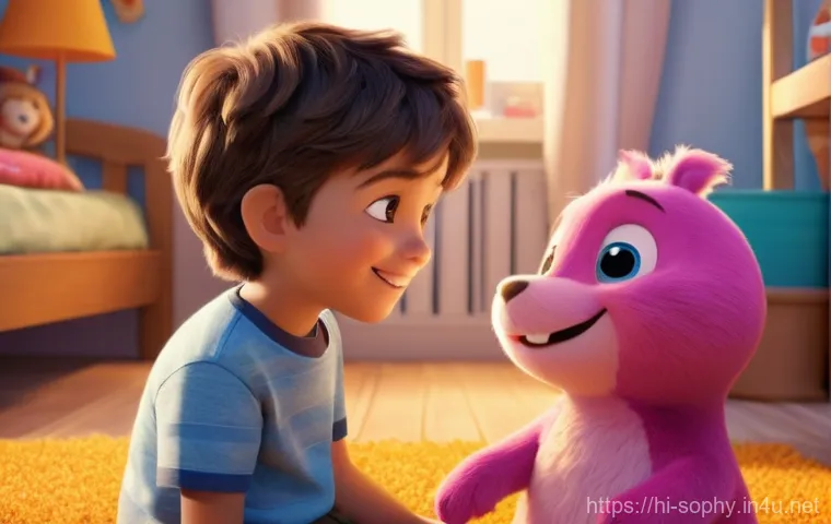 소피루비 광고 전략 - An enchanting, high-quality Sophie Ruby-style animated scene featuring two charming, fantastical ani...