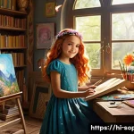 소피루비 팬아트 경연 - **Prompt 1: Sophiruby's Magical Art Studio**
    "A vibrant, enchanting scene featuring Sophiruby, a...