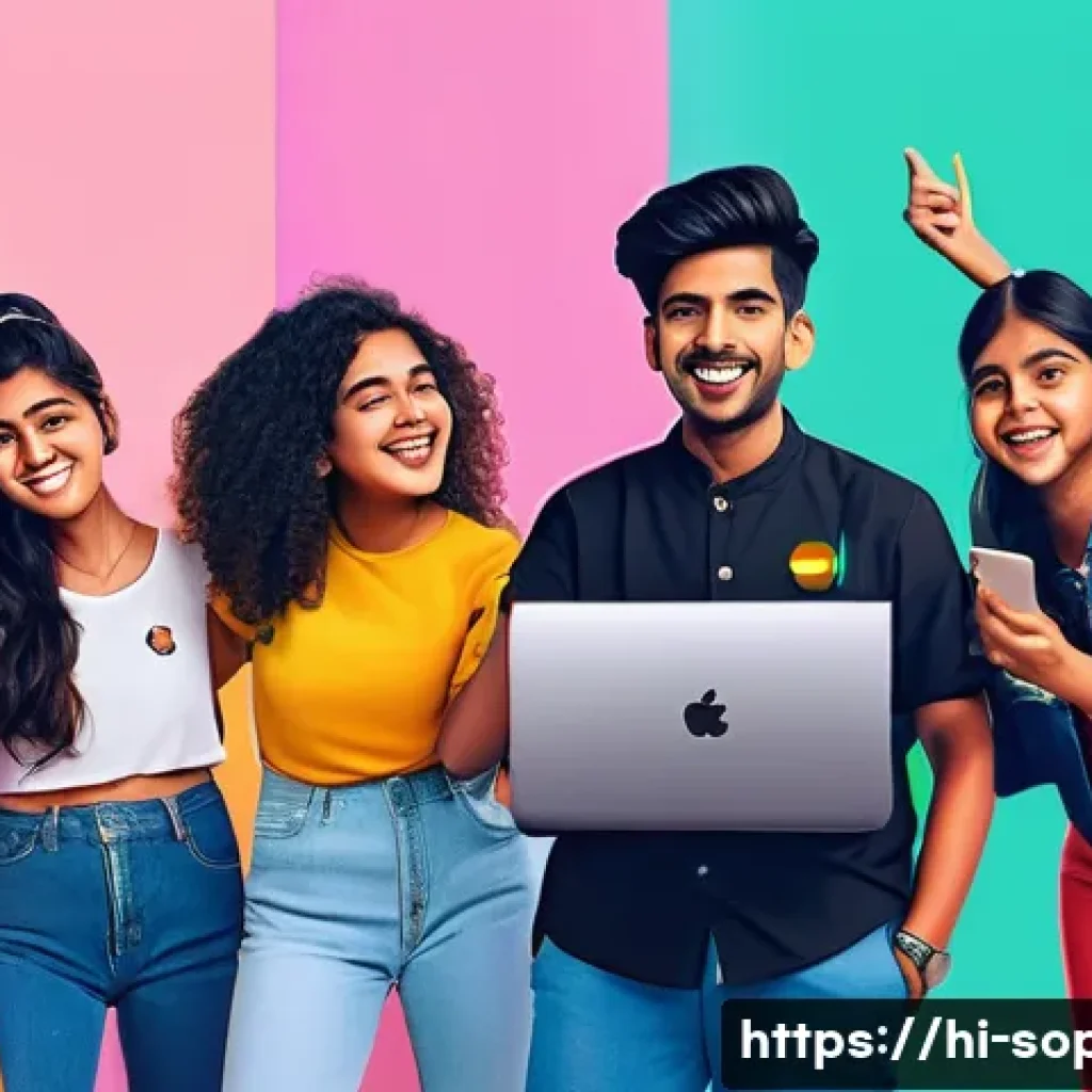 소피루비 팬덤의 문화적 영향 - A vibrant digital fan community scene showcasing diverse young Indian fans of Sophie Ruby interactin...