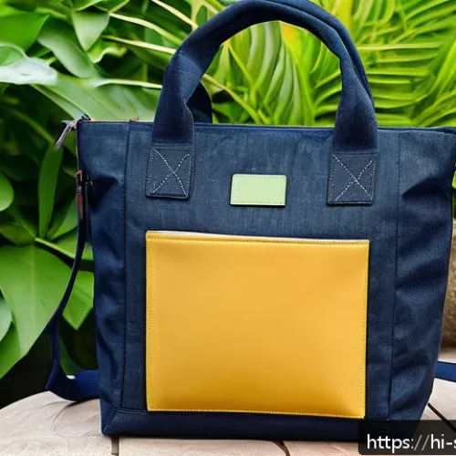 소피루비 굿즈 제작사 - A stylish eco-friendly casual bag made from recycled and biodegradable materials, featuring a waterp...