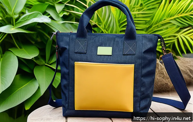 소피루비 굿즈 제작사 - A stylish eco-friendly casual bag made from recycled and biodegradable materials, featuring a waterp...